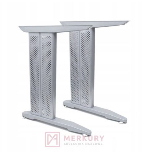 Stelaż do biurka srebrny - regulowany, metalowy - Akcesoria